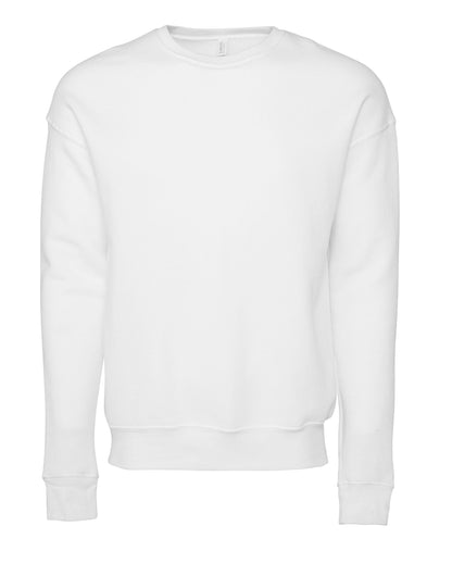 Bella Canvas Unisex Drop Shoulder Fleece Sweat ca3945 - DTG White - Customisable Outerwear