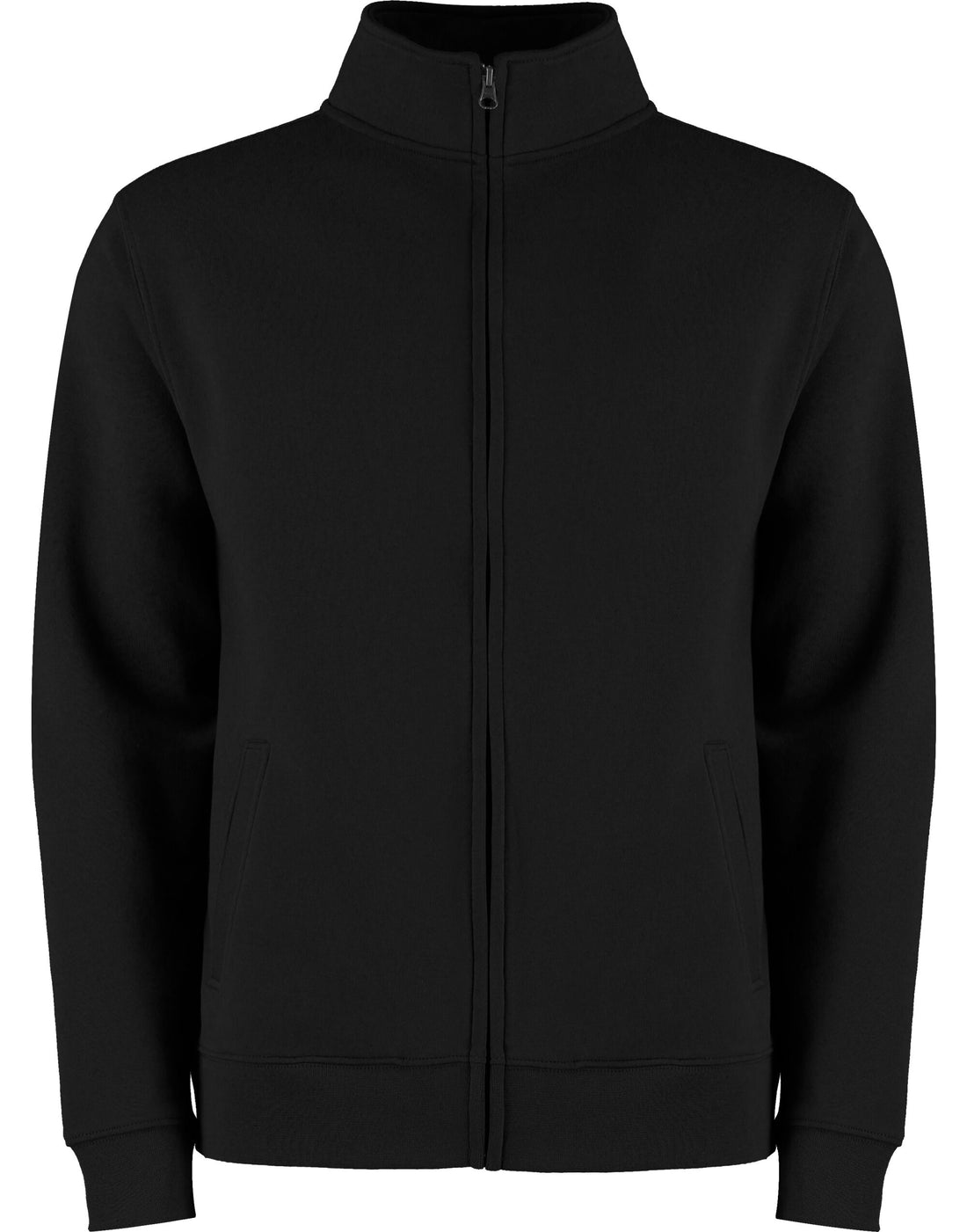 Kustom Kit Mens Regular Fit Zipped Sweat KK334 - Black - Customisable Sweatshirts