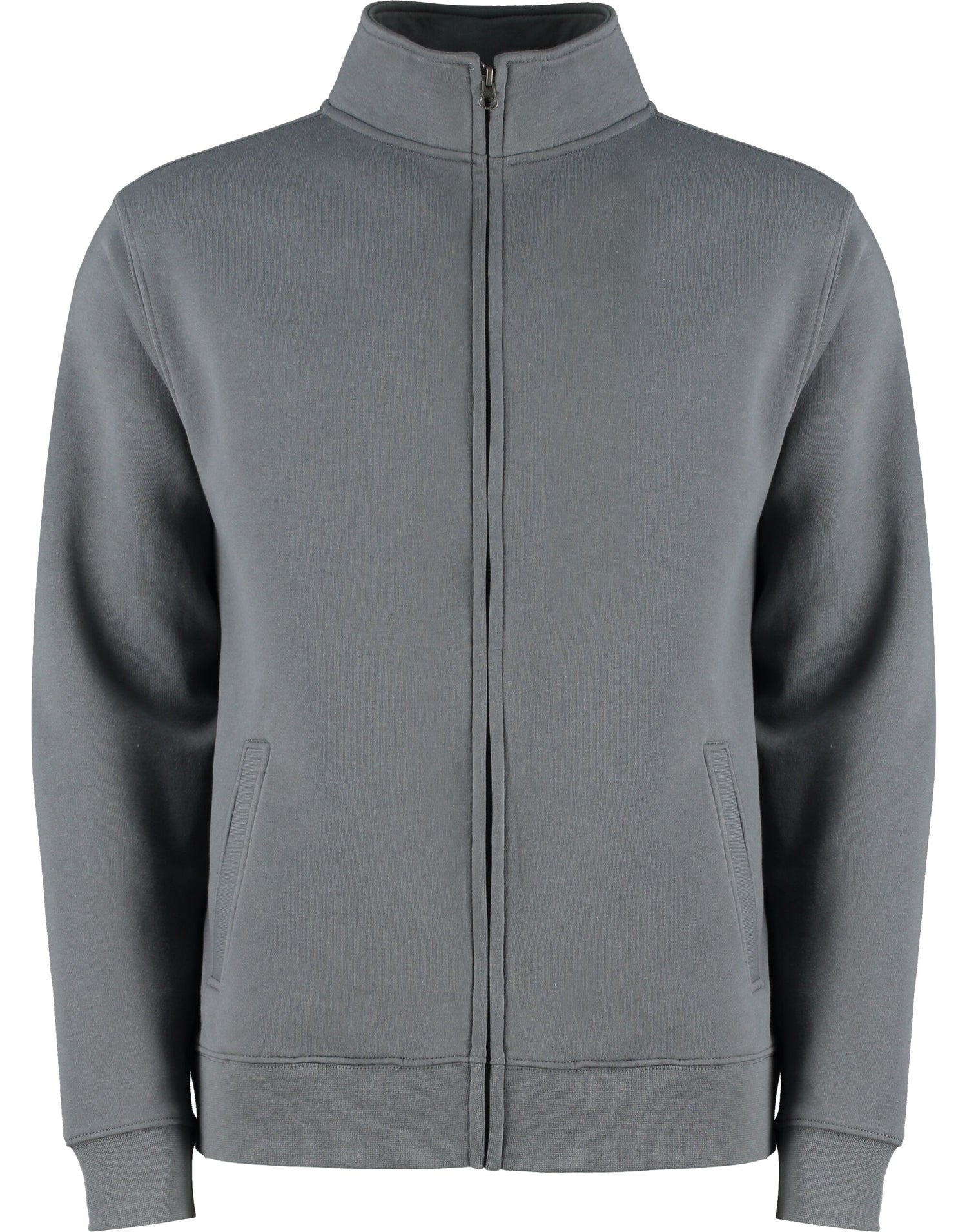 Kustom Kit Mens Regular Fit Zipped Sweat KK334 - Dark Grey - Customisable Sweatshirts
