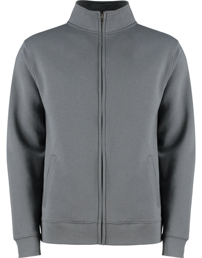 Kustom Kit Mens Regular Fit Zipped Sweat KK334 - Dark Grey - Customisable Sweatshirts