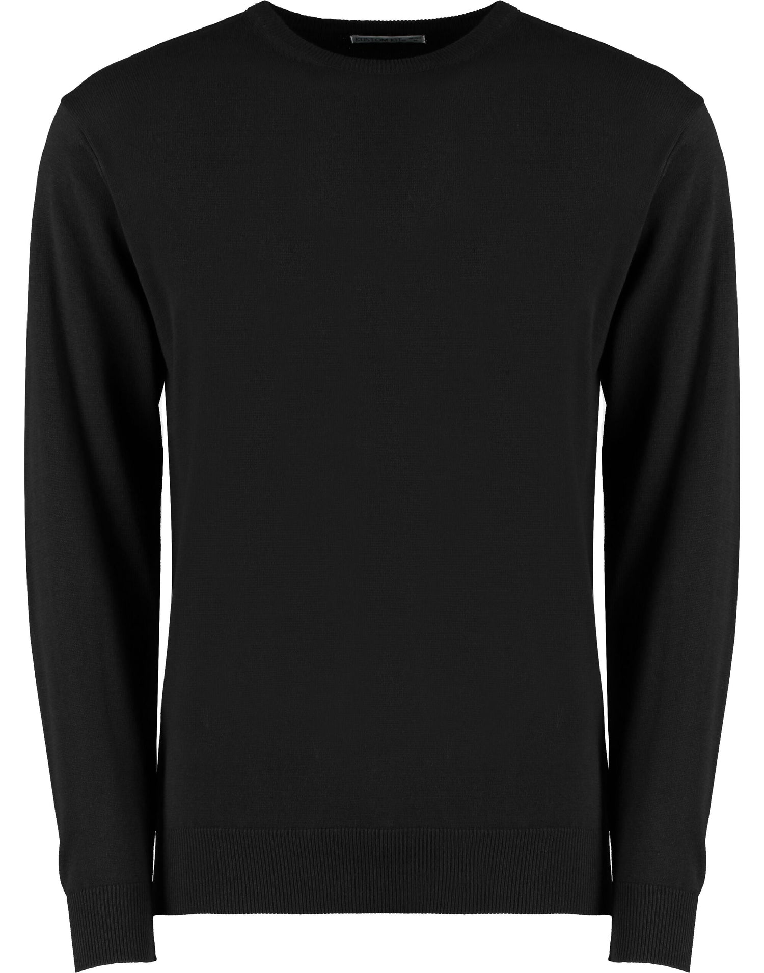 Kustom Kit Men Arundel Crew Neck Sweater KK253 - Black - Customisable Sweatshirts