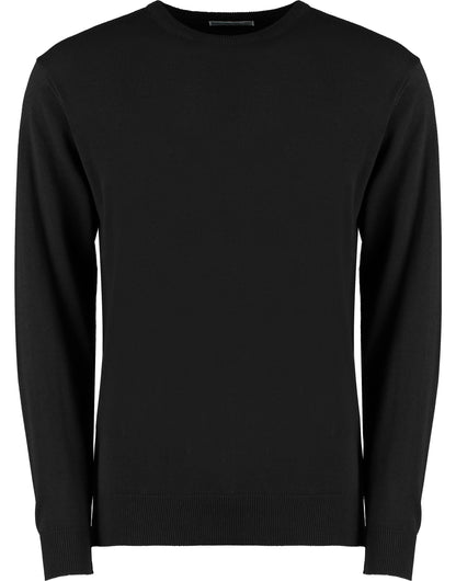 Kustom Kit Men Arundel Crew Neck Sweater KK253 - Black - Customisable Sweatshirts