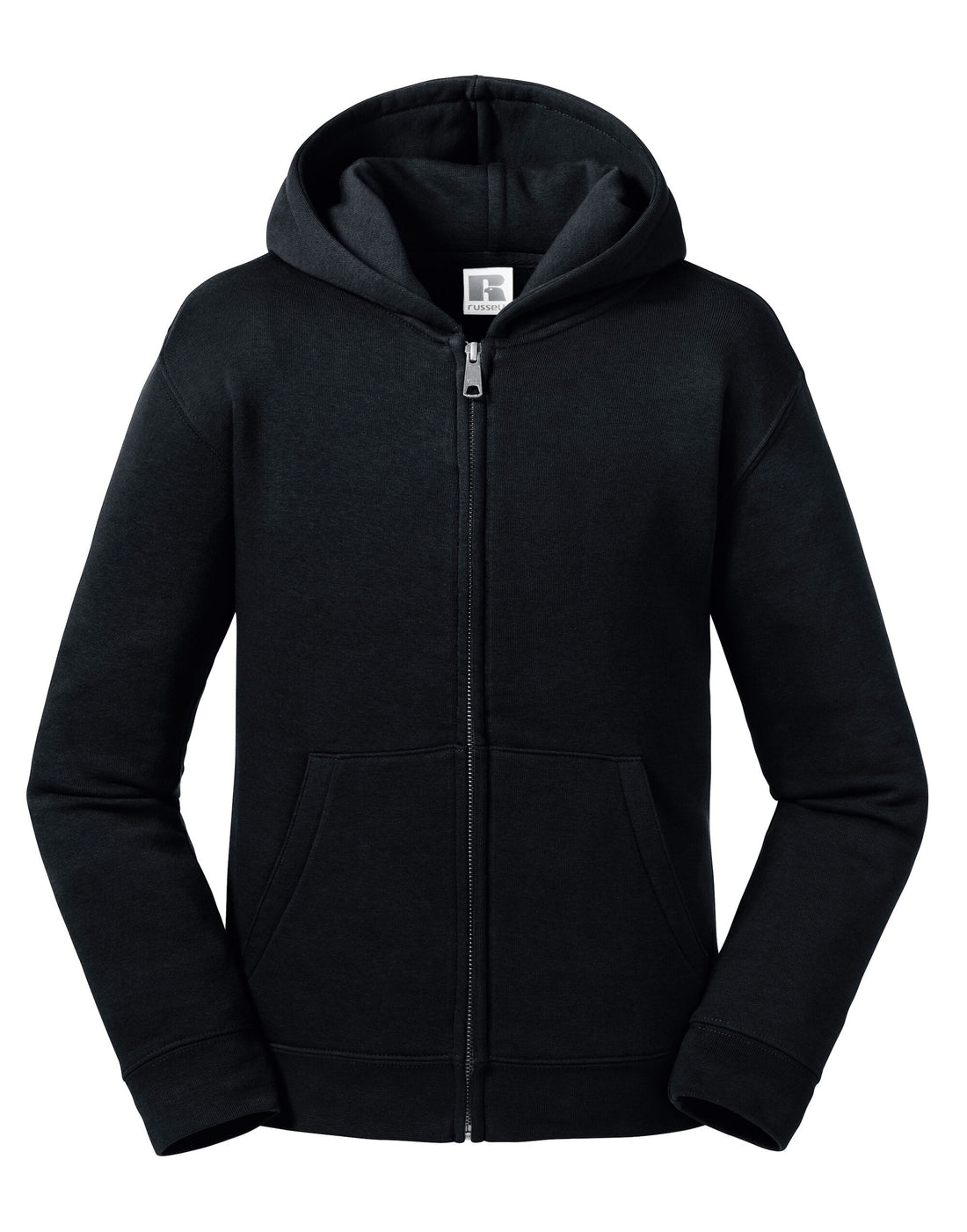 Russell Kids Authentic Zip Hood Sweat R266B - Black - Customisable Sweatshirts