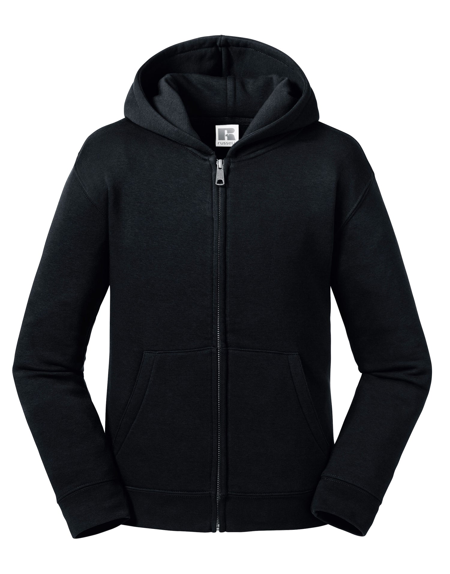 Russell Kids Authentic Zip Hood Sweat R266B - Black - Customisable Sweatshirts