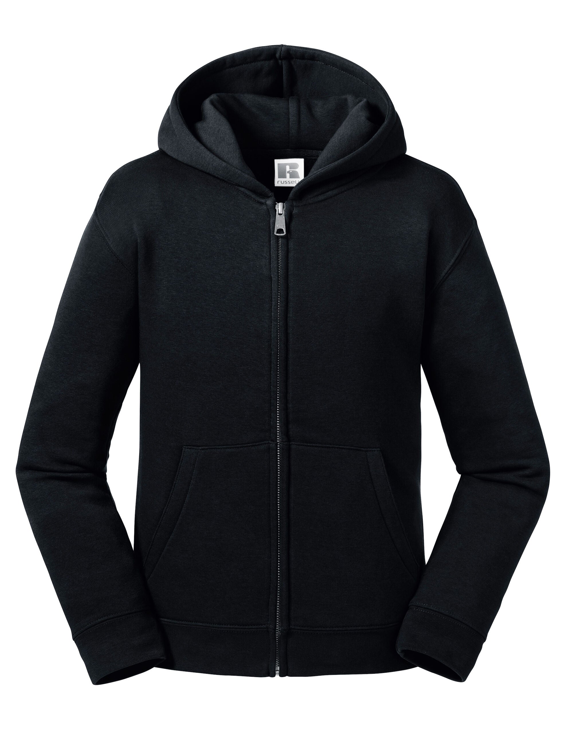 Russell Kids Authentic Zip Hood Sweat R266B - Black - Customisable Sweatshirts
