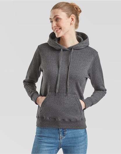 Fruit Of The Loom FOTL Ladies Classic Hooded Sweat 62038 - - Customisable Sweatshirts