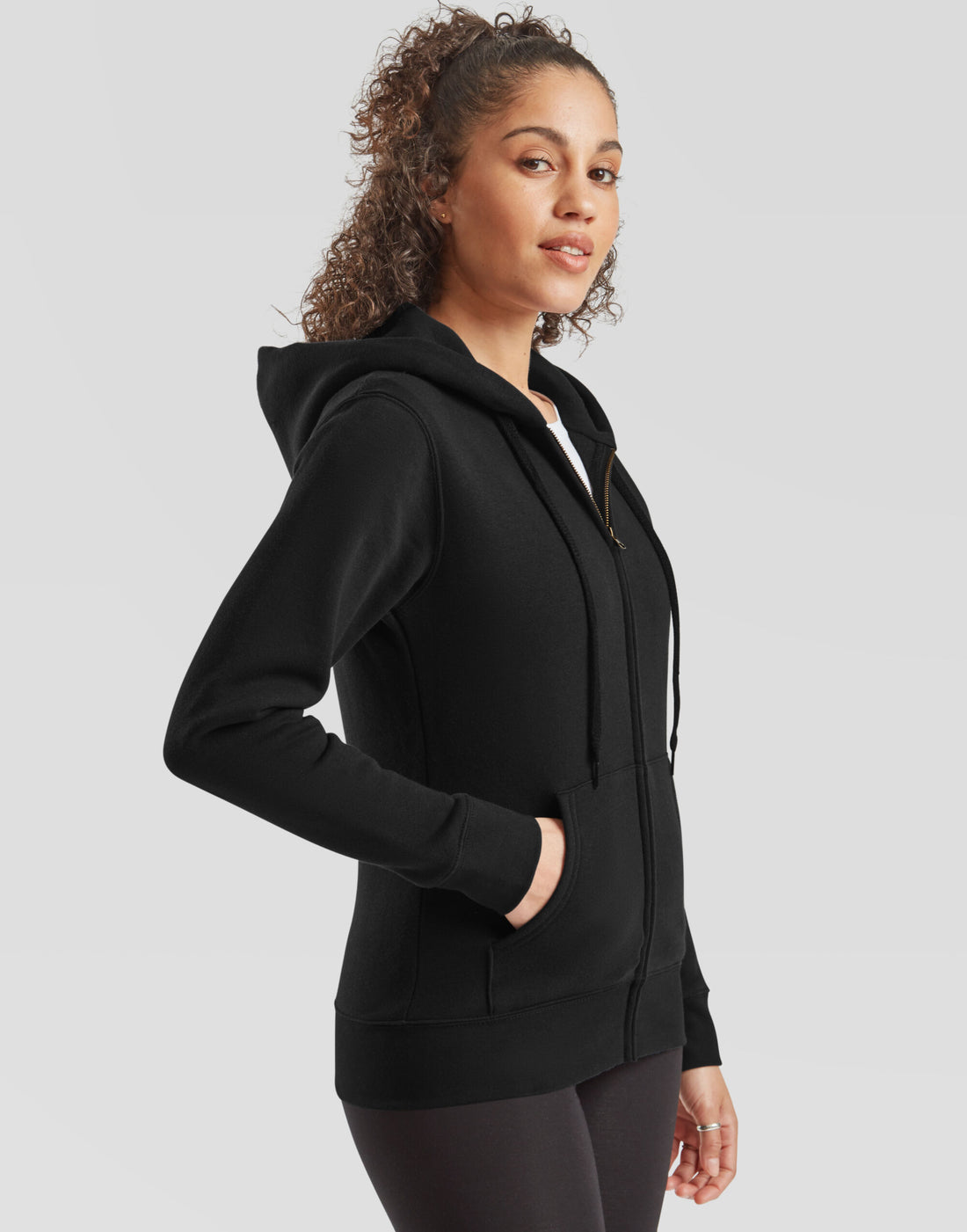 Fruit of the Loom Ladies Premium Hooded Sweat Jacket 62118 - - Customisable Sweatshirts