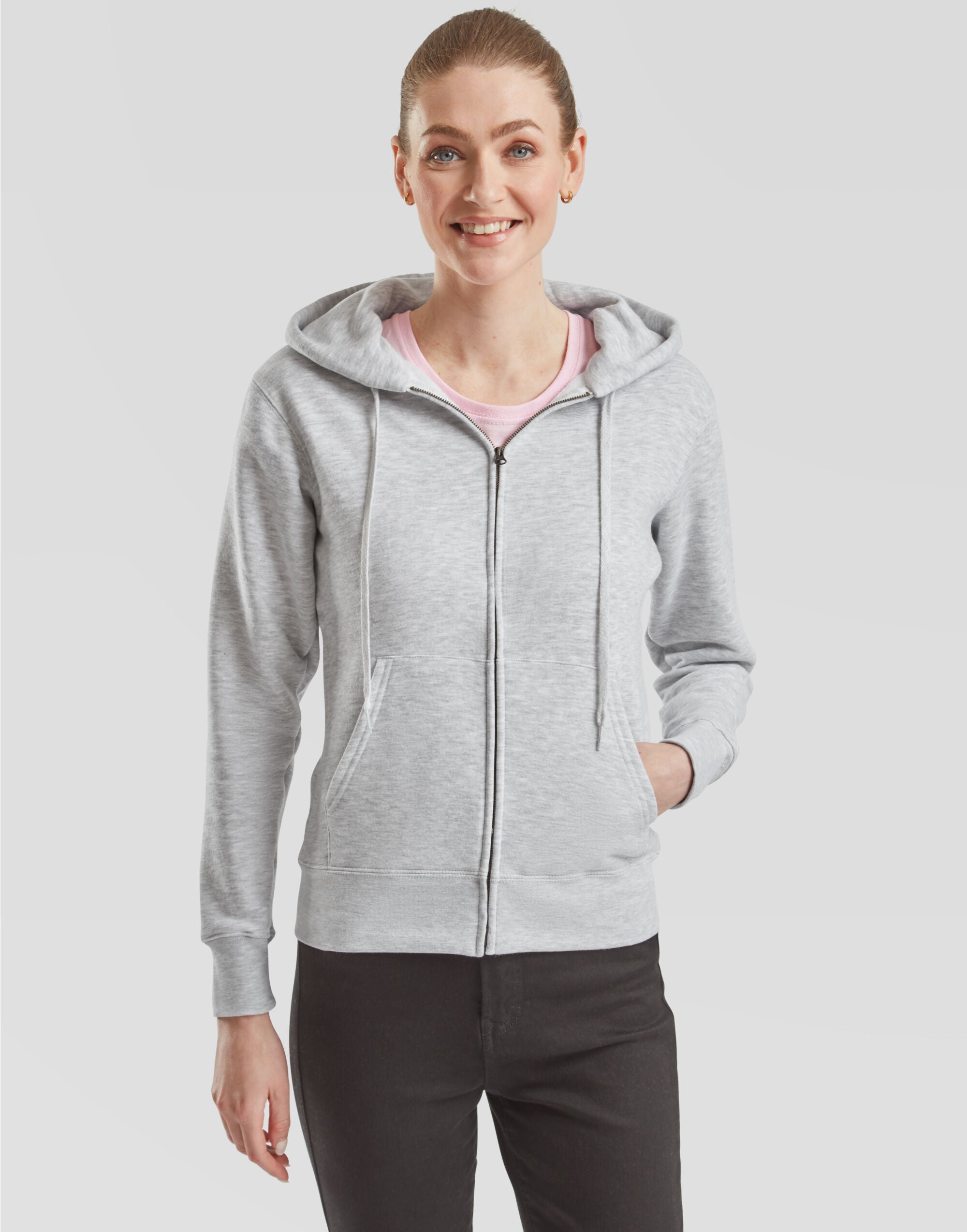 Fruit of the Loom Ladies Premium Hooded Sweat Jacket 62118 - - Customisable Sweatshirts