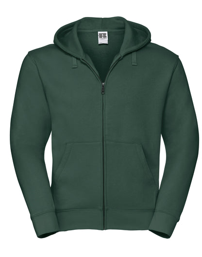 Russell Collection Russell Mens Authentic Zipped Hood Jacket 266M - Bottle Green - Customisable Sweatshirts