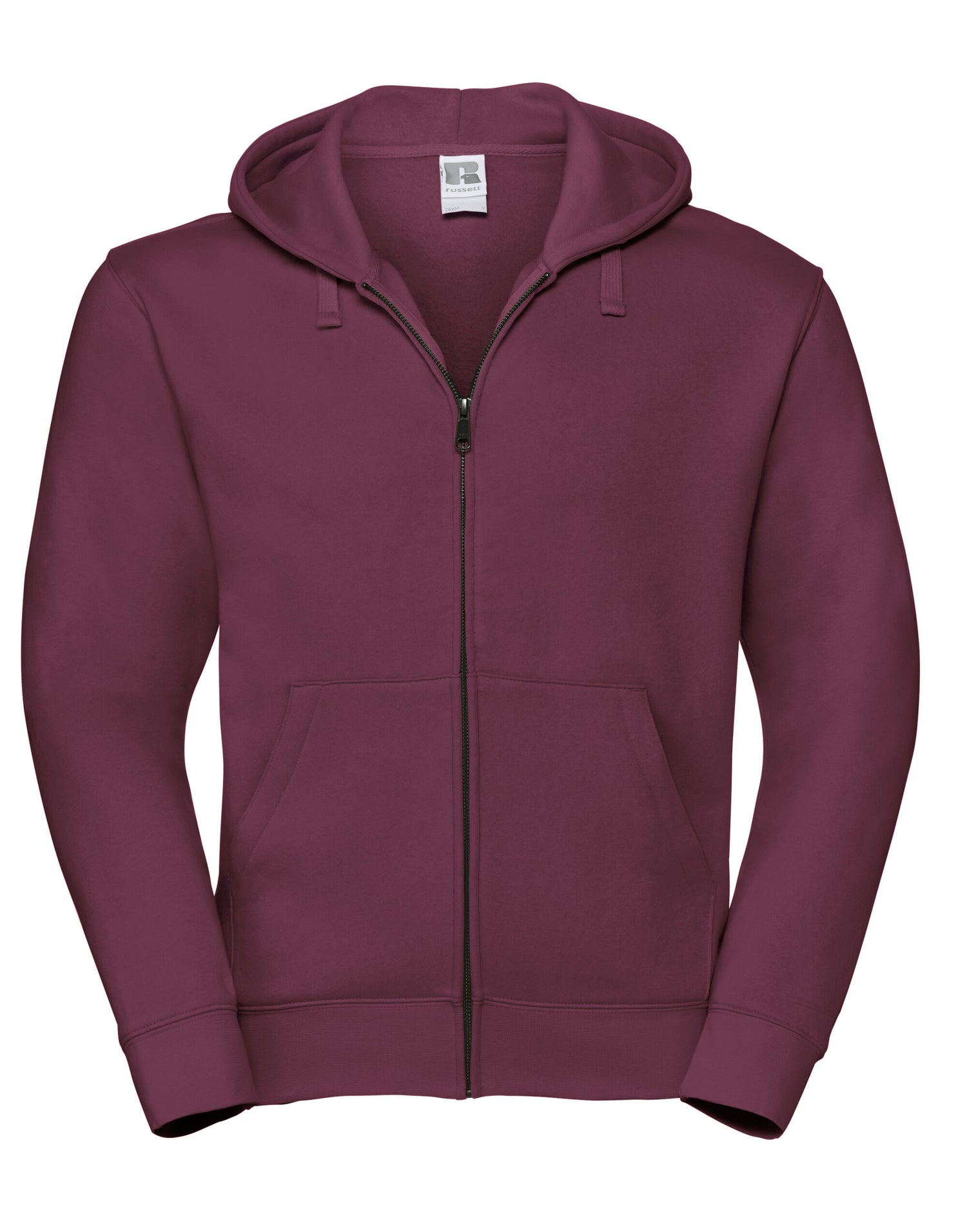 Russell Collection Russell Mens Authentic Zipped Hood Jacket 266M - Burgundy - Customisable Sweatshirts