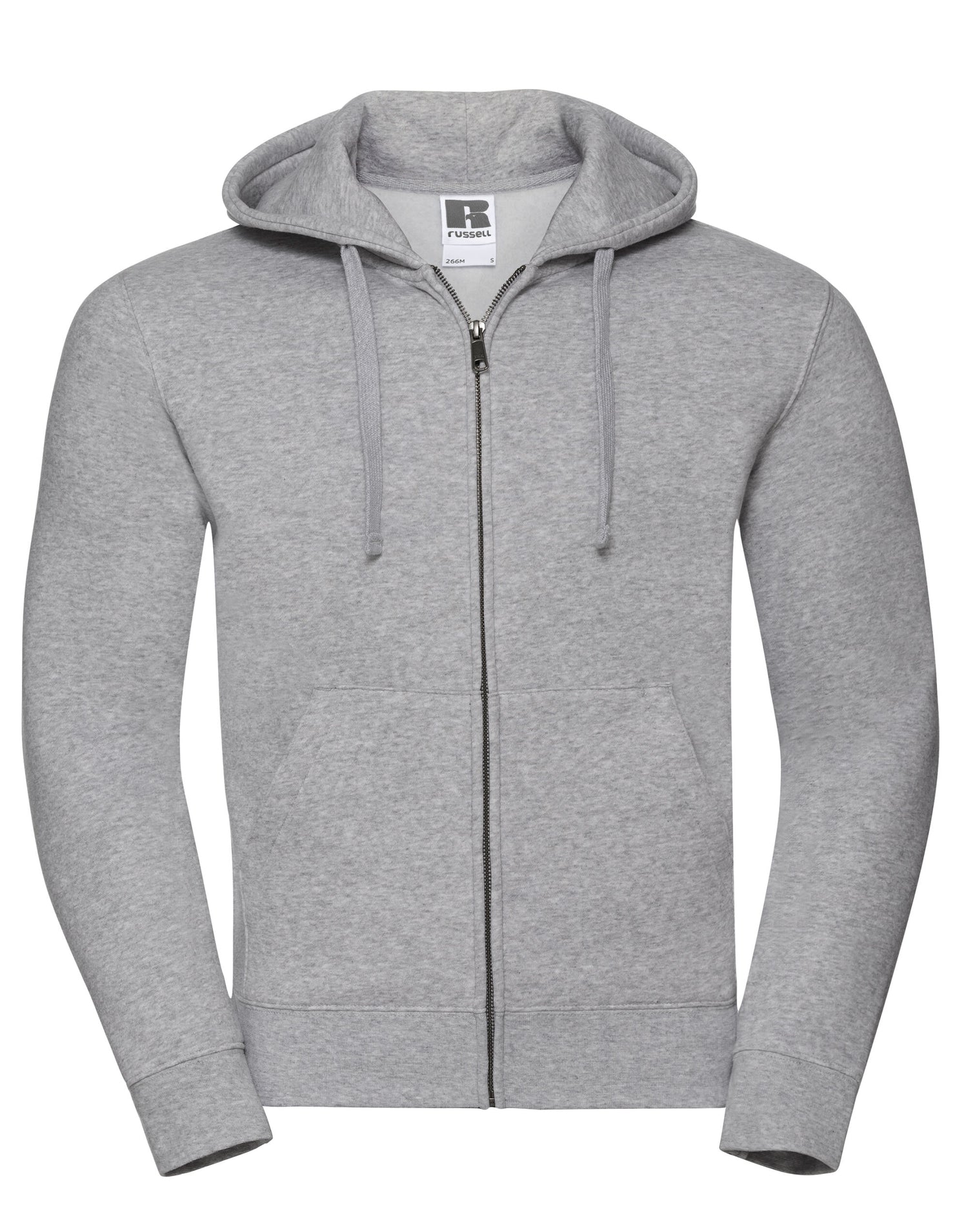 Russell Collection Russell Mens Authentic Zipped Hood Jacket 266M - Light Oxford - Customisable Sweatshirts