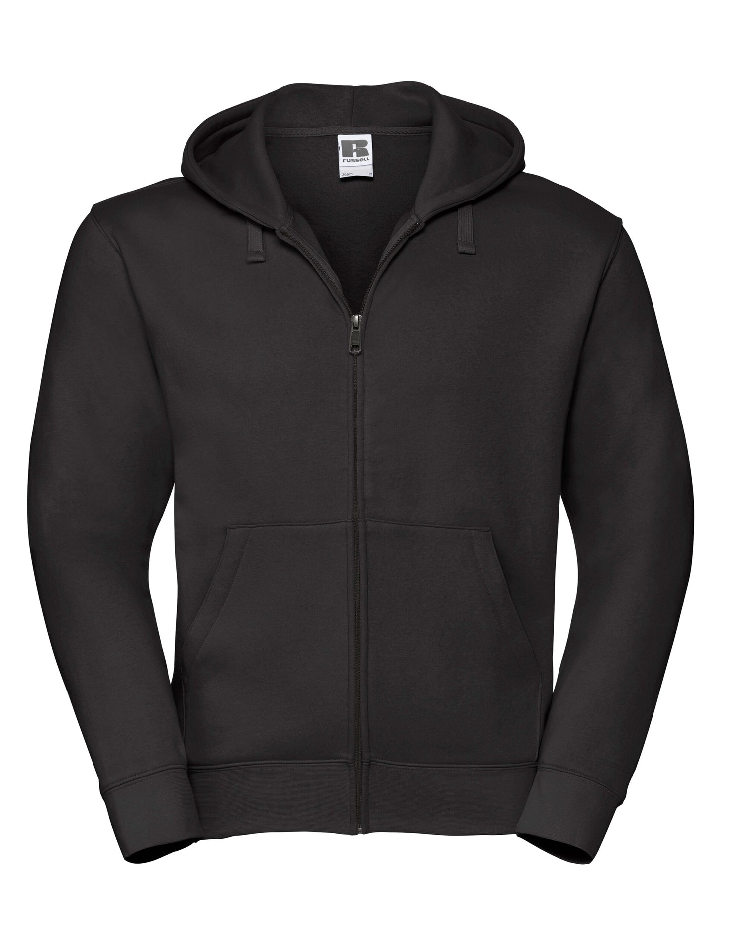 Russell Collection Russell Mens Authentic Zipped Hood Jacket 266M - Black - Customisable Sweatshirts