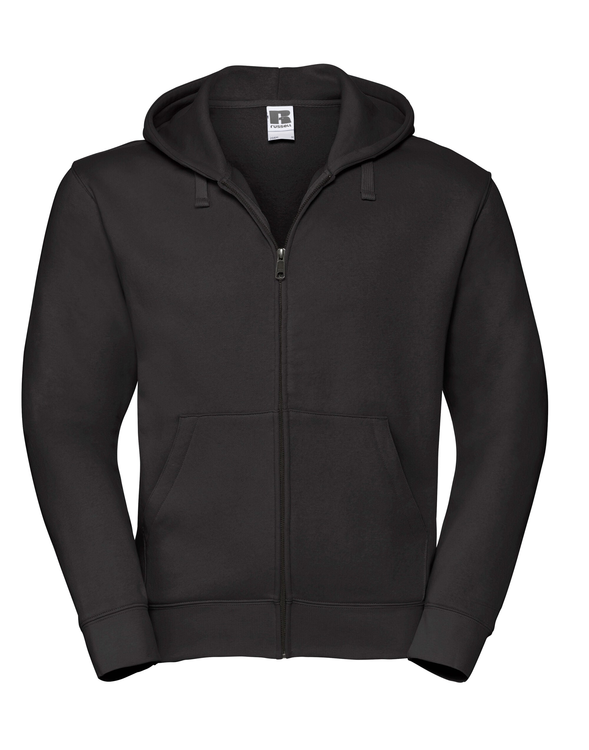 Russell Collection Russell Mens Authentic Zipped Hood Jacket 266M - Black - Customisable Sweatshirts