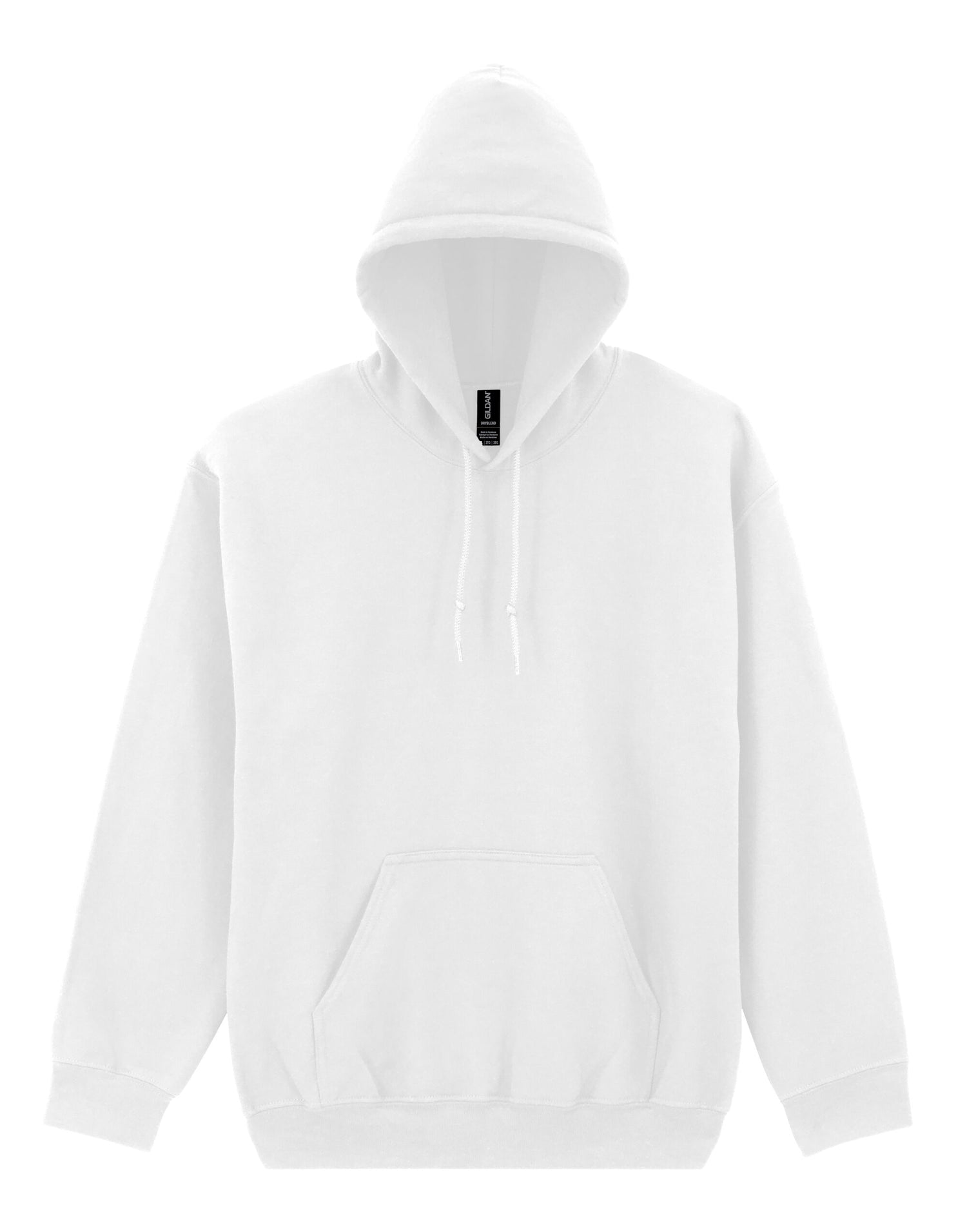 Gildan DryBlend Adult Hooded Sweatshirt 12500 - White - Customisable Sweatshirts