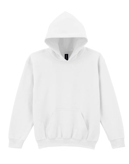 Gildan Heavy Blend Youth Hood Sweatshirt 18500b - White - Customisable Sweatshirts