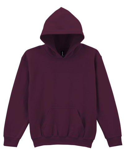 Gildan Heavy Blend Youth Hood Sweatshirt 18500b - Maroon - Customisable Sweatshirts