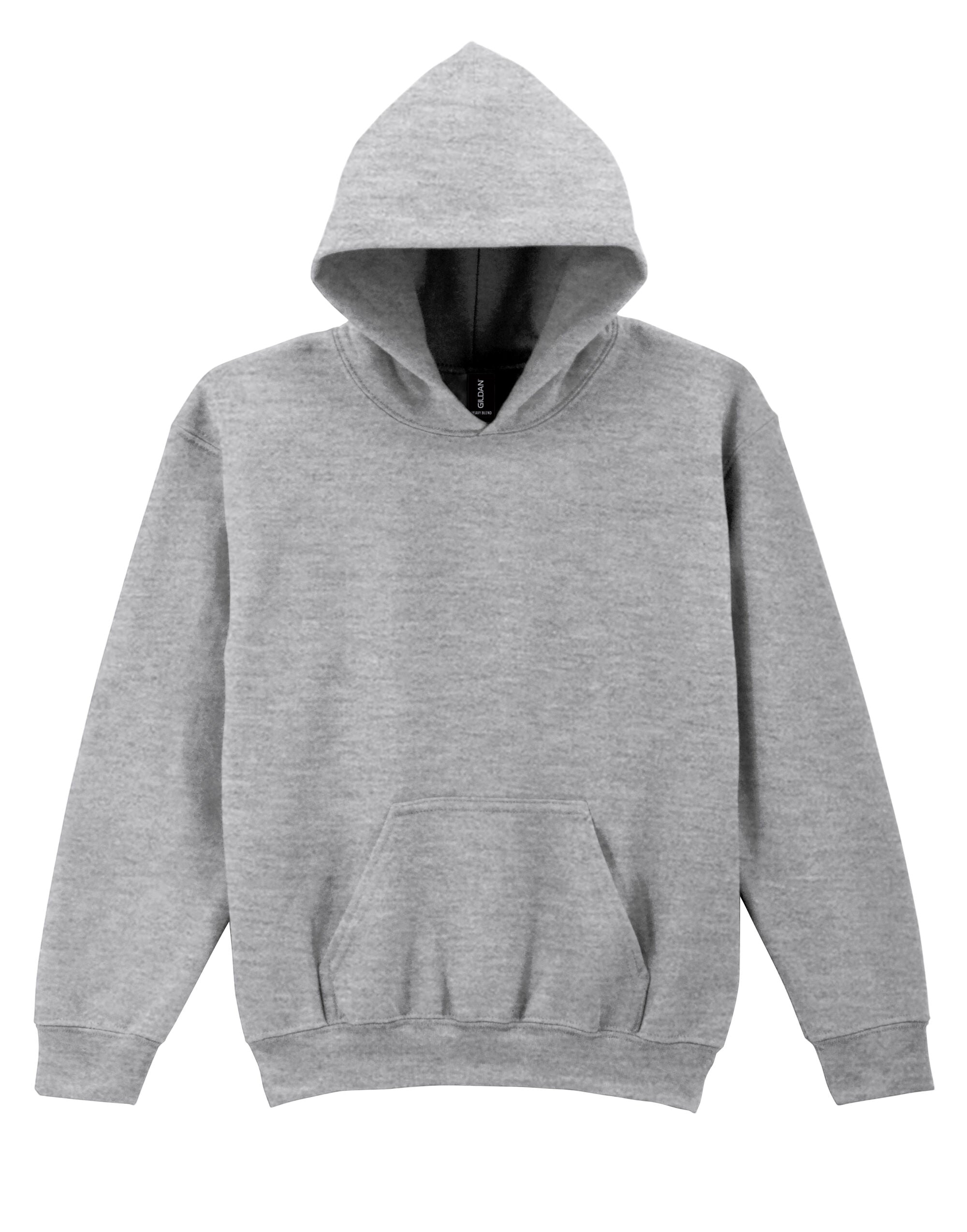 Gildan Heavy Blend Youth Hood Sweatshirt 18500b - Sport Grey - Customisable Sweatshirts