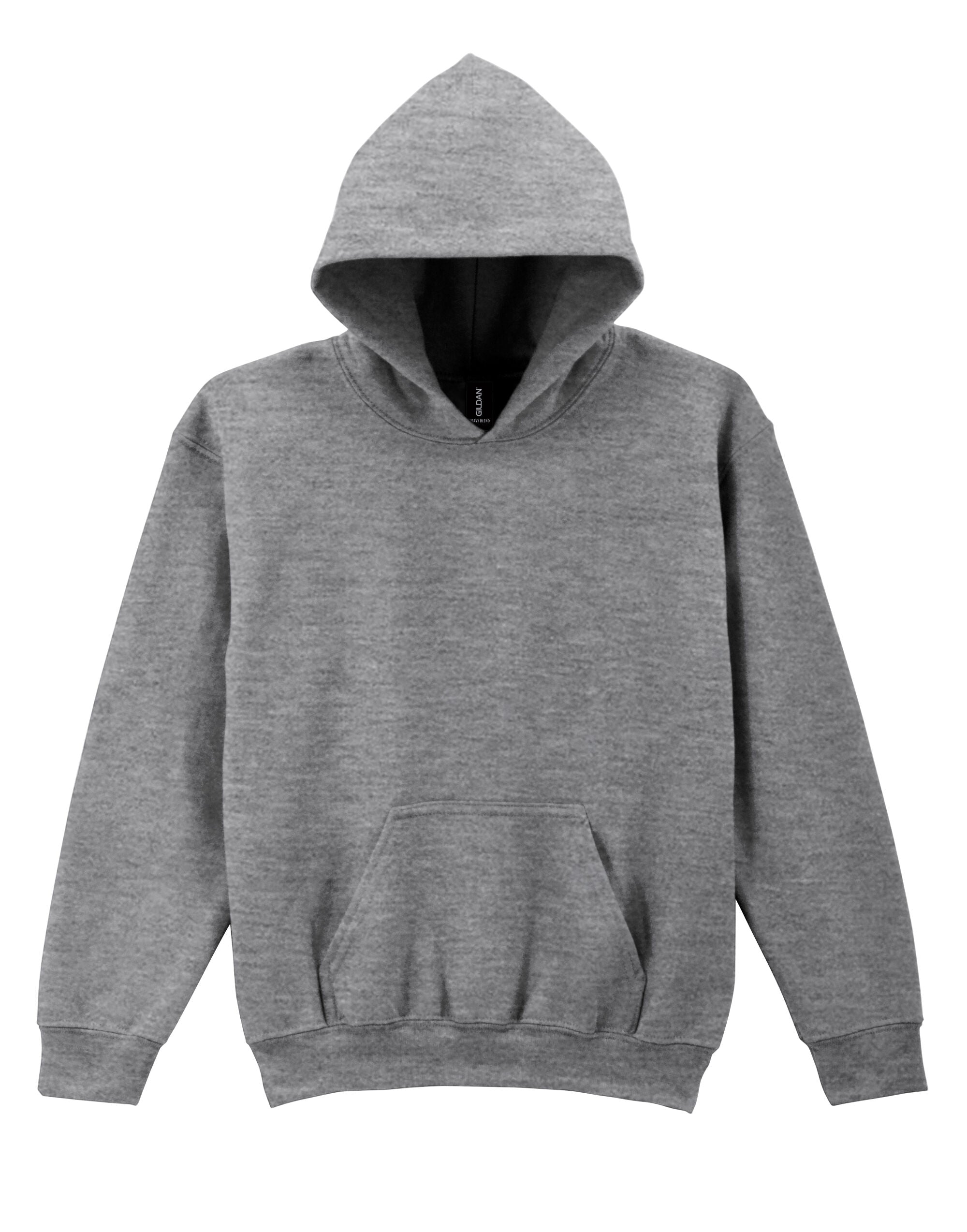 Gildan Heavy Blend Youth Hood Sweatshirt 18500b - Graphite Heather - Customisable Sweatshirts