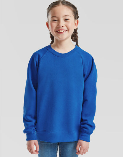 Fruit of the Loom Kids Classic Raglan Sweat 62039 - - Customisable Sweatshirts