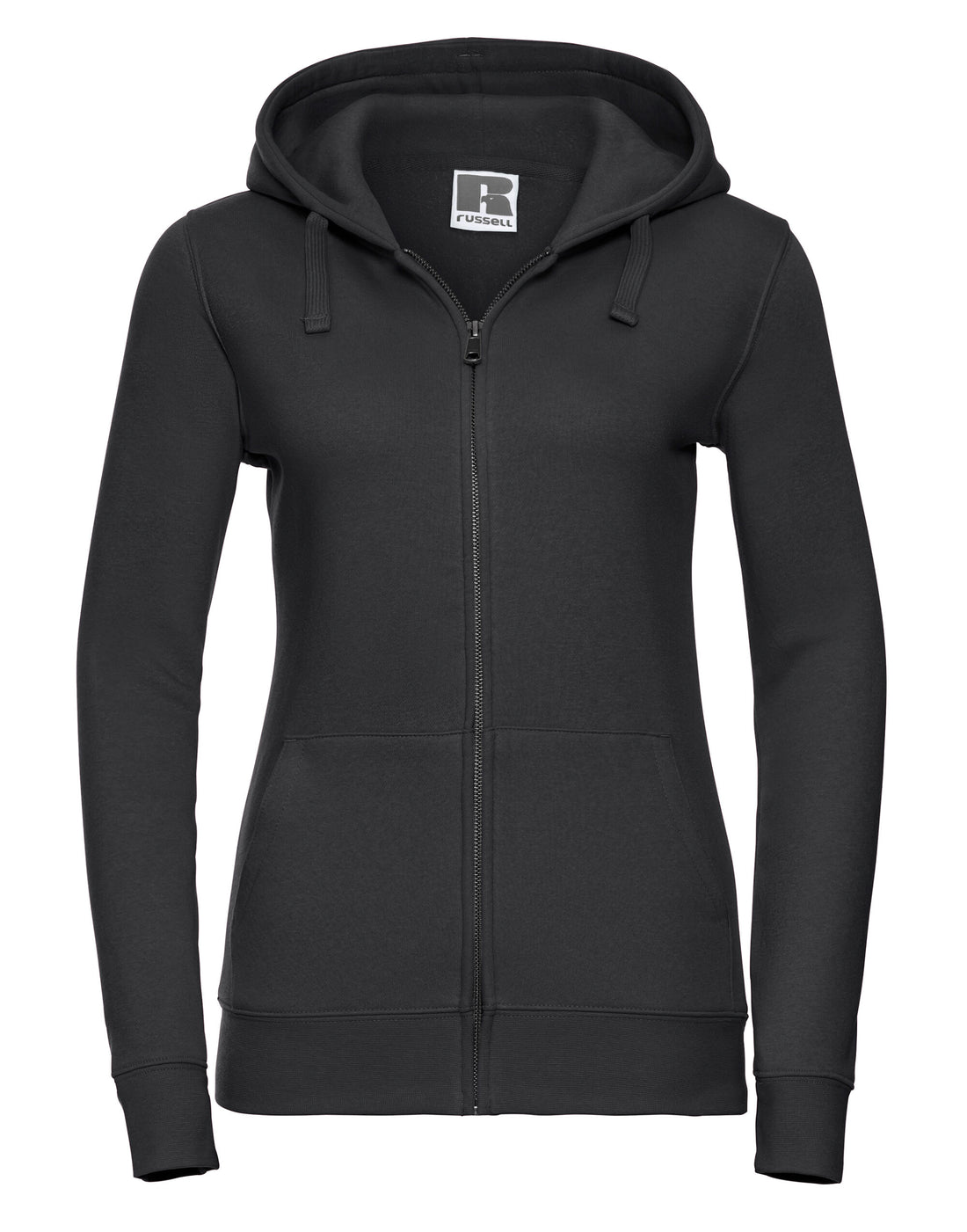 Russell Collection Russell Ladies Authentic Zipped Hood Jacket 266F - Black - Customisable Sweatshirts