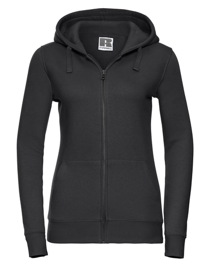 Russell Collection Russell Ladies Authentic Zipped Hood Jacket 266F - Black - Customisable Sweatshirts