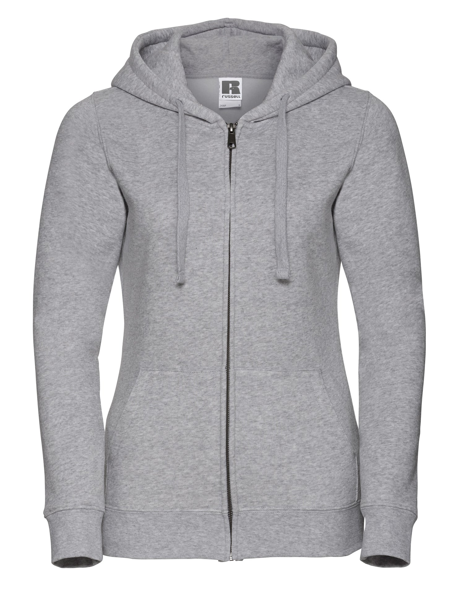 Russell Collection Russell Ladies Authentic Zipped Hood Jacket 266F - Light Oxford - Customisable Sweatshirts