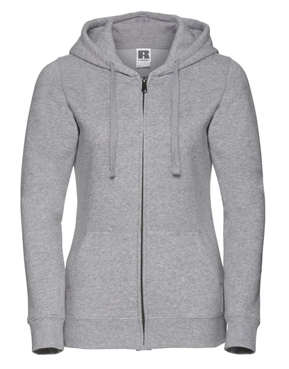 Russell Collection Russell Ladies Authentic Zipped Hood Jacket 266F - Light Oxford - Customisable Sweatshirts