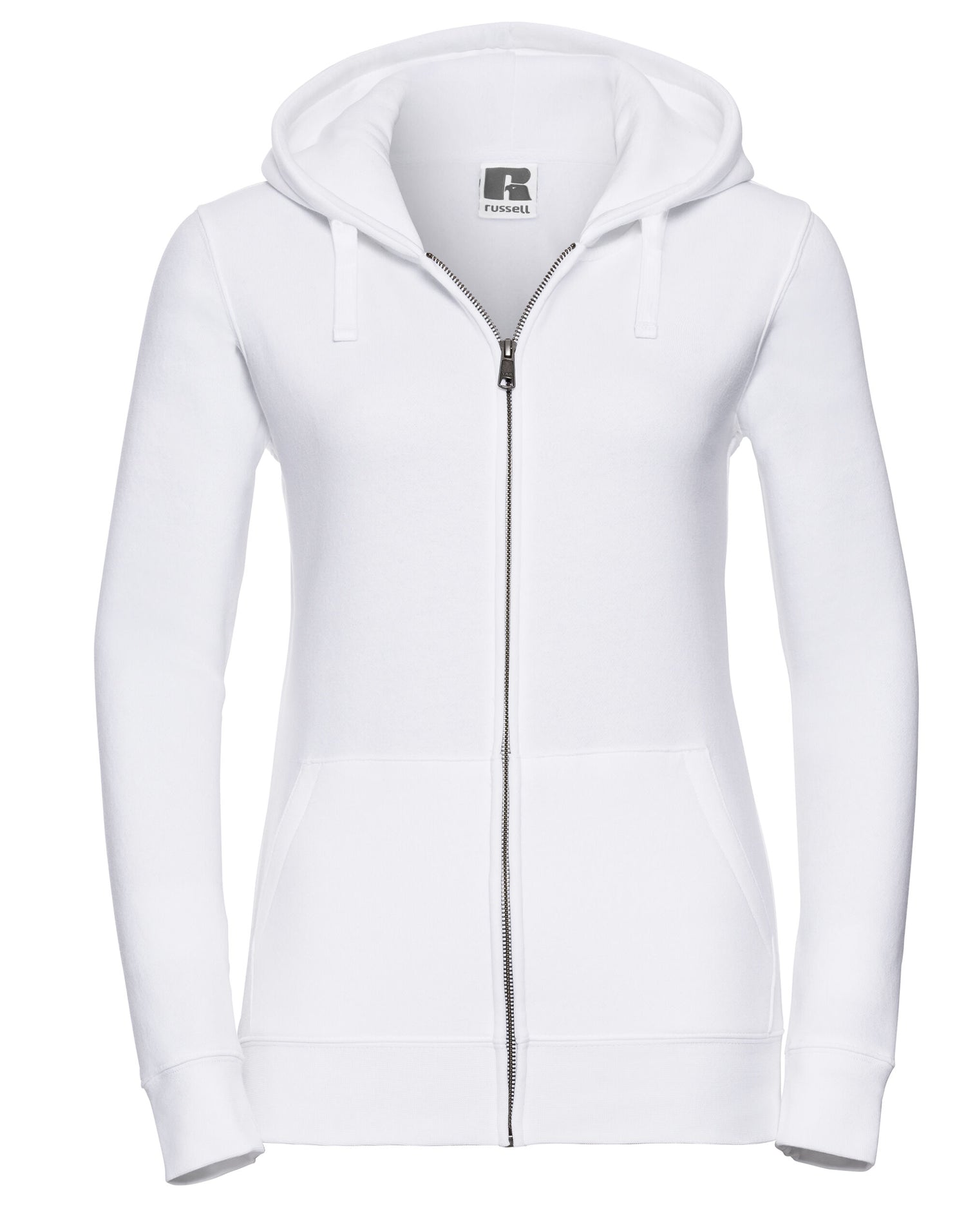Russell Collection Russell Ladies Authentic Zipped Hood Jacket 266F - White - Customisable Sweatshirts