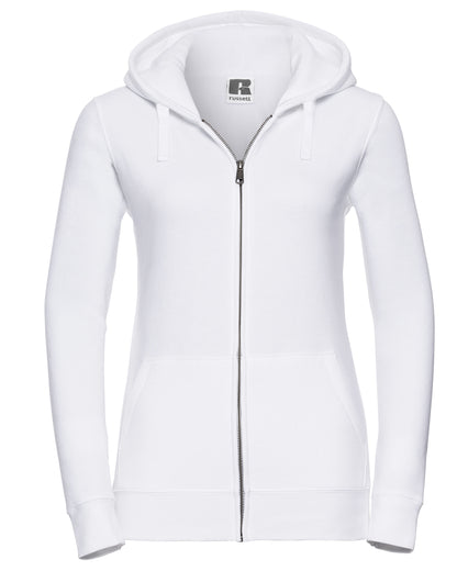 Russell Collection Russell Ladies Authentic Zipped Hood Jacket 266F - White - Customisable Sweatshirts