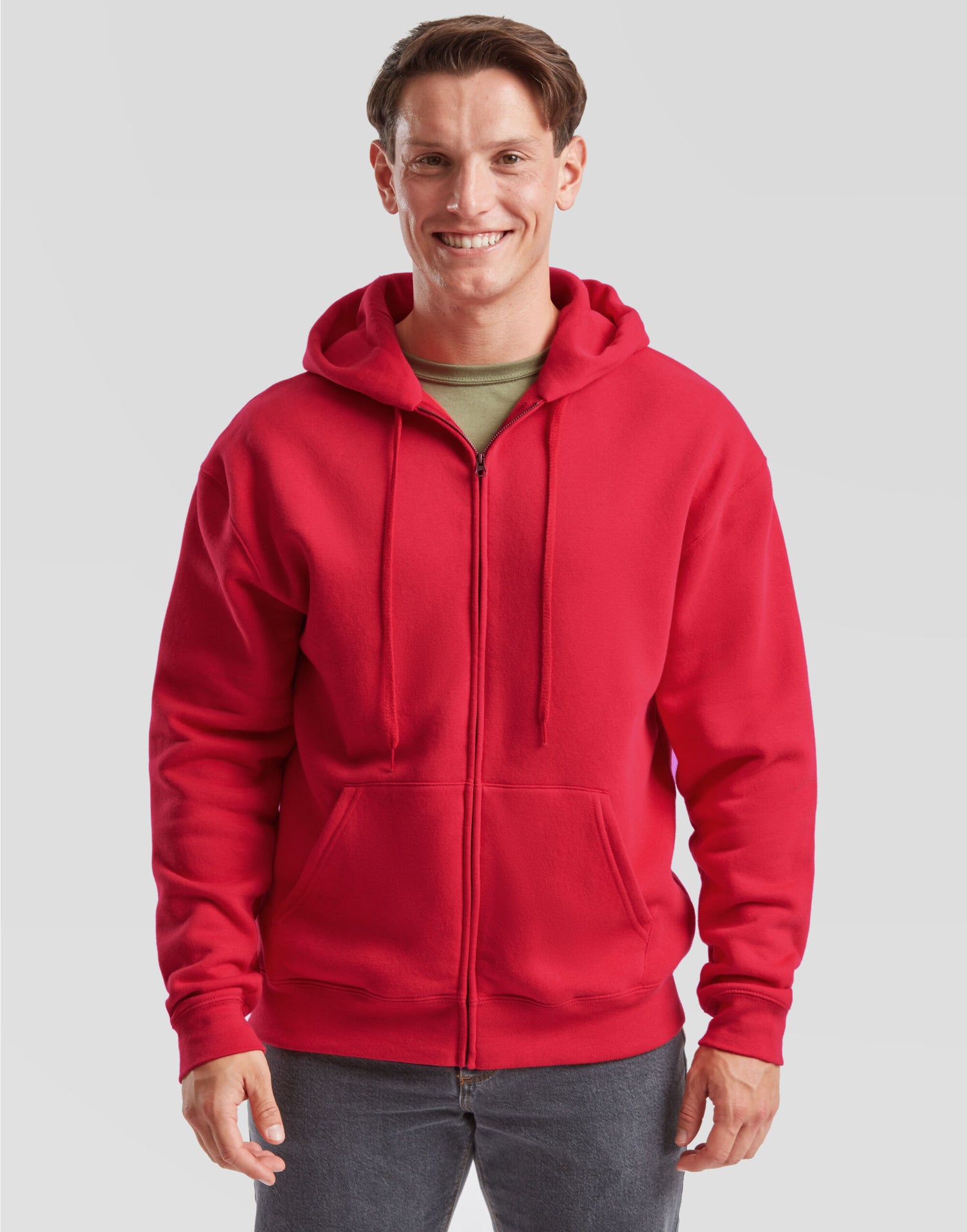 Fruit of the Loom Mens Premium Hooded Sweat Jacket 62034 - - Customisable Sweatshirts