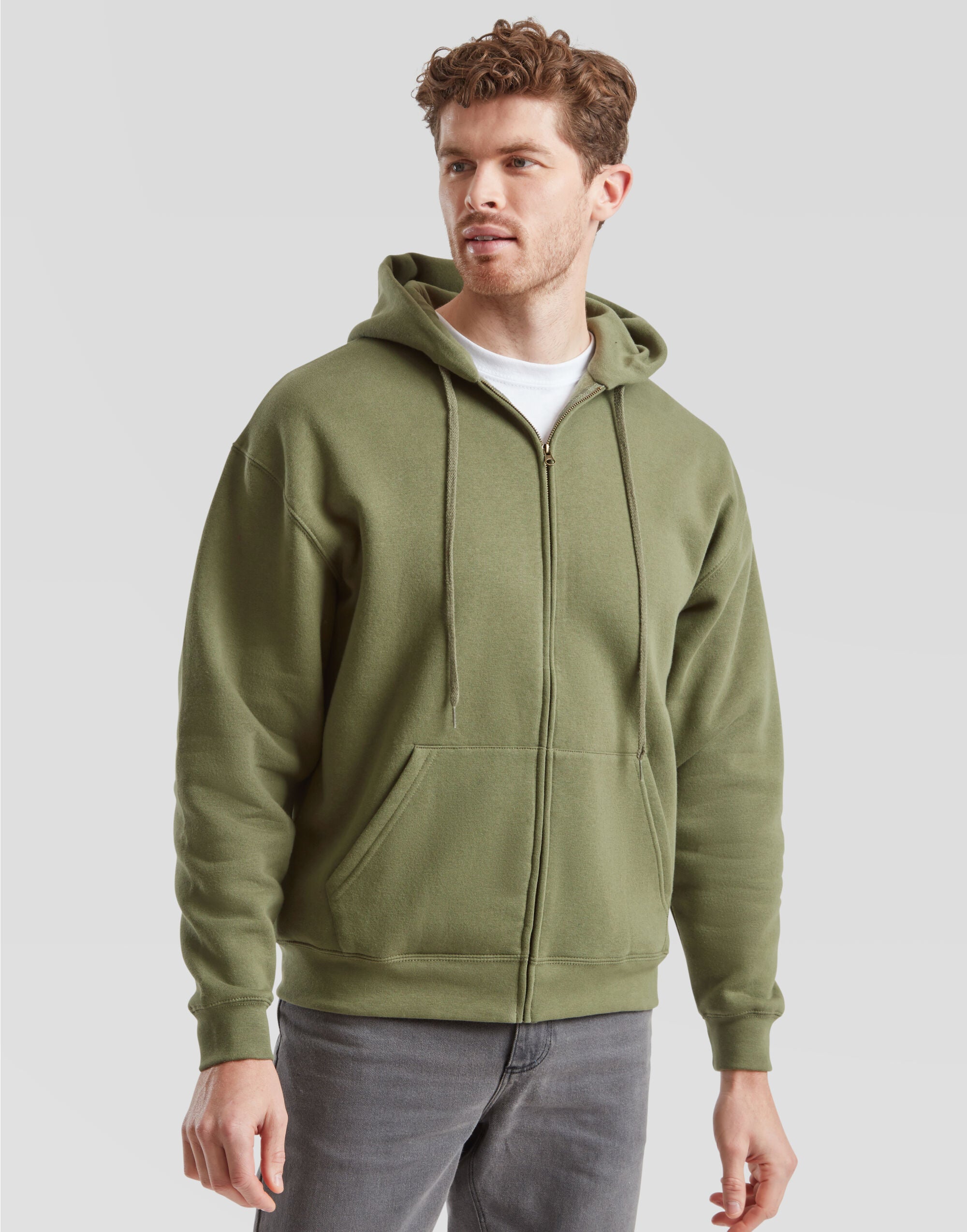 Fruit of the Loom Mens Premium Hooded Sweat Jacket 62034 - - Customisable Sweatshirts