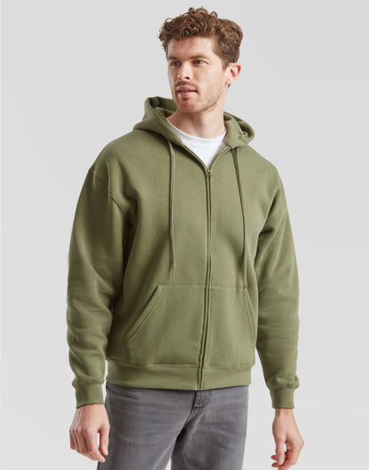 Fruit of the Loom Mens Premium Hooded Sweat Jacket 62034 - - Customisable Sweatshirts