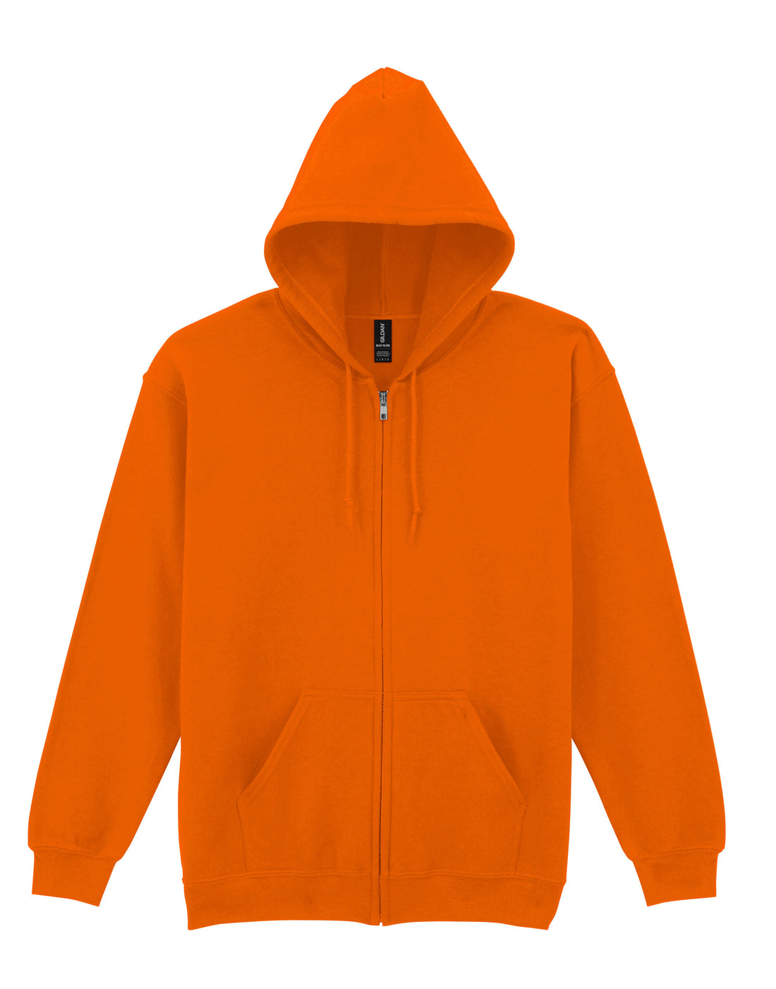 Gildan Heavy Blend Adult Zip Hood Sweat - Safety Orange - 18600 - Safety Orange - Customisable Sweatshirts And Hoodies