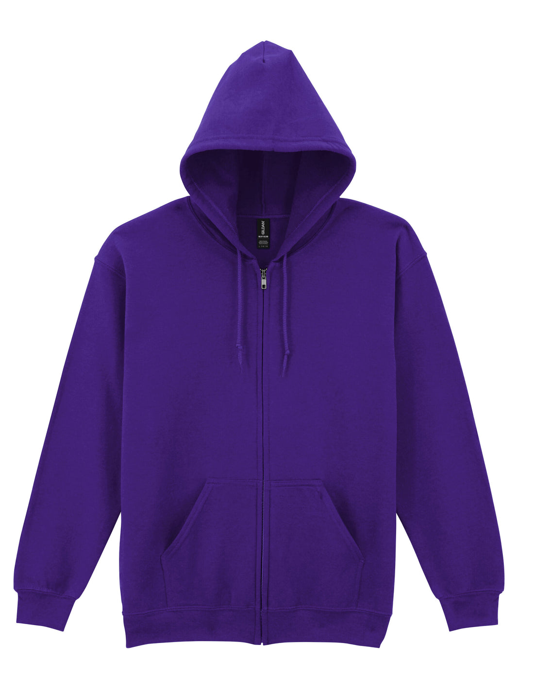 Gildan Heavy Blend Adult Zip Hood Sweat - Purple - 18600 - Purple - Customisable Sweatshirts And Hoodies