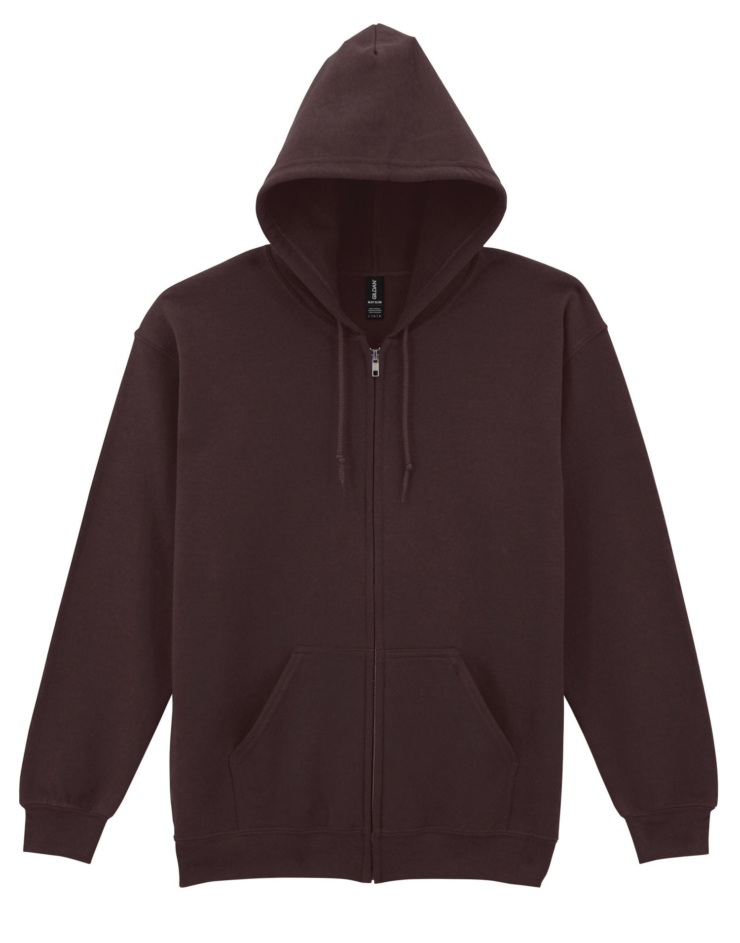 Gildan Heavy Blend Adult Zip Hood Sweat - Dark Chocolate - 18600 - Dark Chocolate - Customisable Sweatshirts And Hoodies