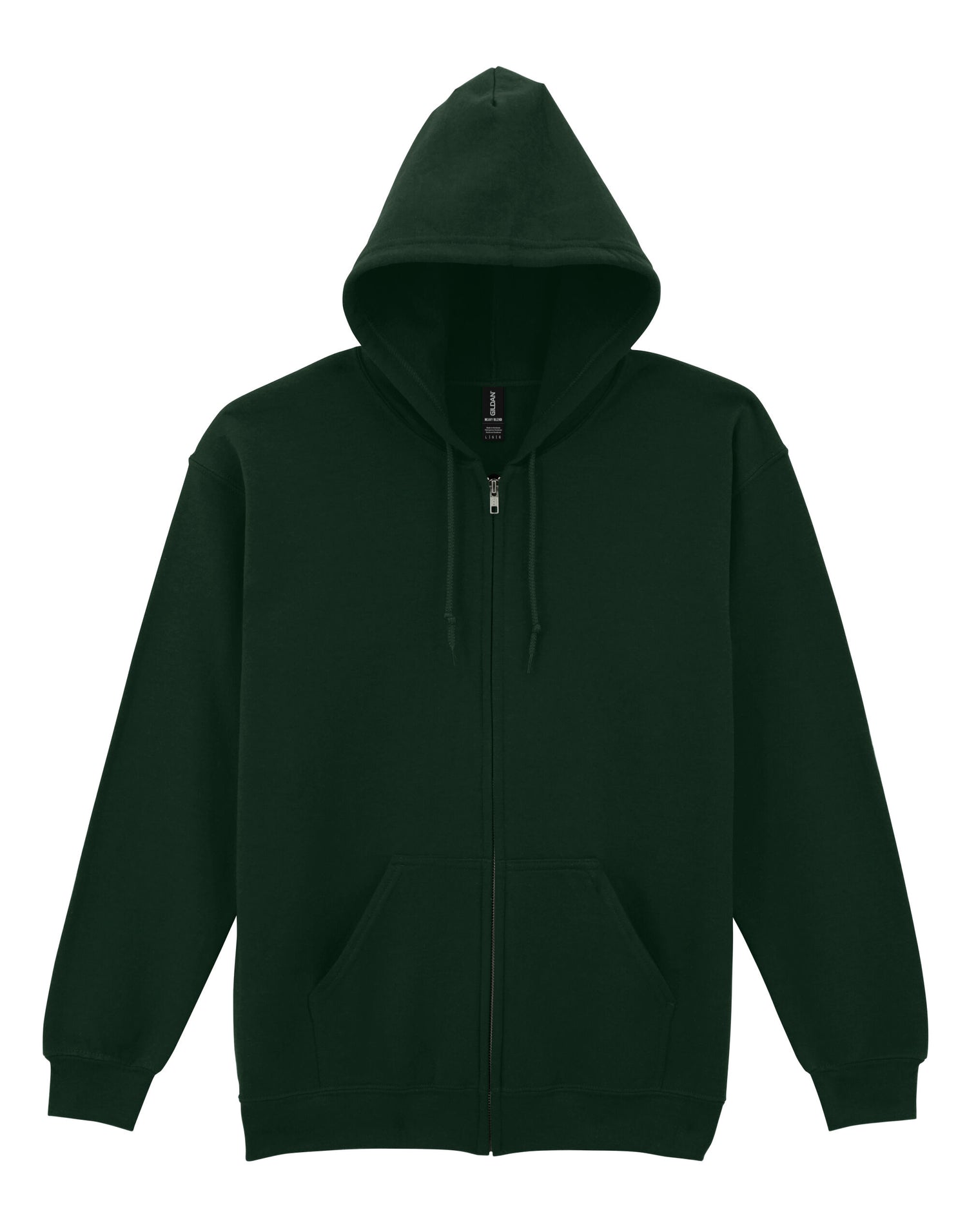 Gildan Heavy Blend Adult Zip Hood Sweat - Forest Green - 18600 - Forest Green - Customisable Sweatshirts And Hoodies