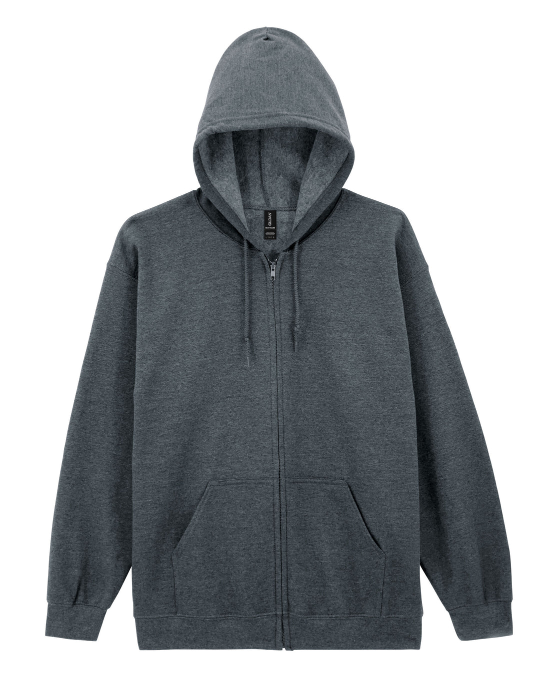 Gildan Heavy Blend Adult Zip Hood Sweat - Dark Heather - 18600 - Dark Heather - Customisable Sweatshirts And Hoodies