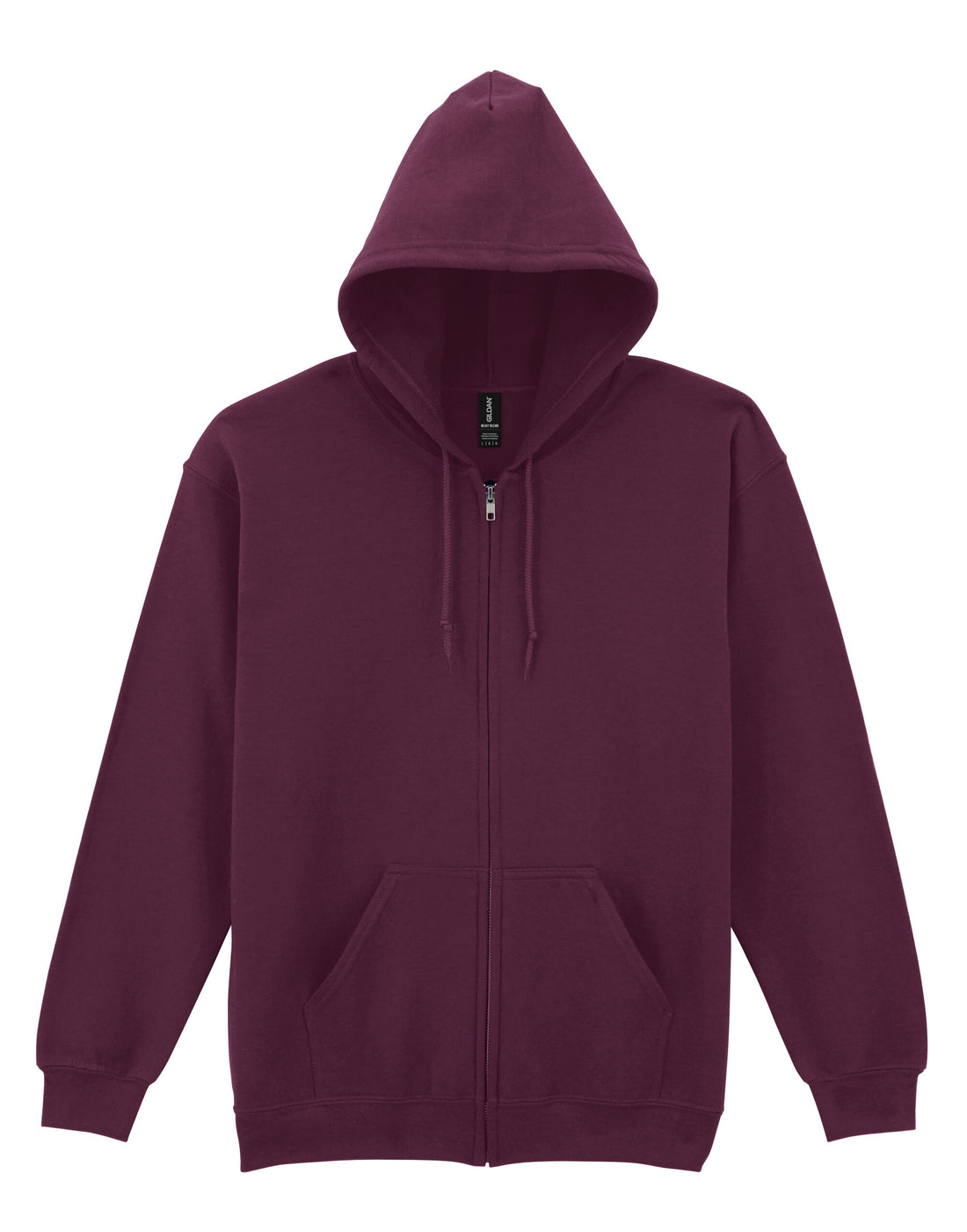Gildan Heavy Blend Adult Zip Hood Sweat - Maroon - 18600 - Maroon - Customisable Sweatshirts And Hoodies