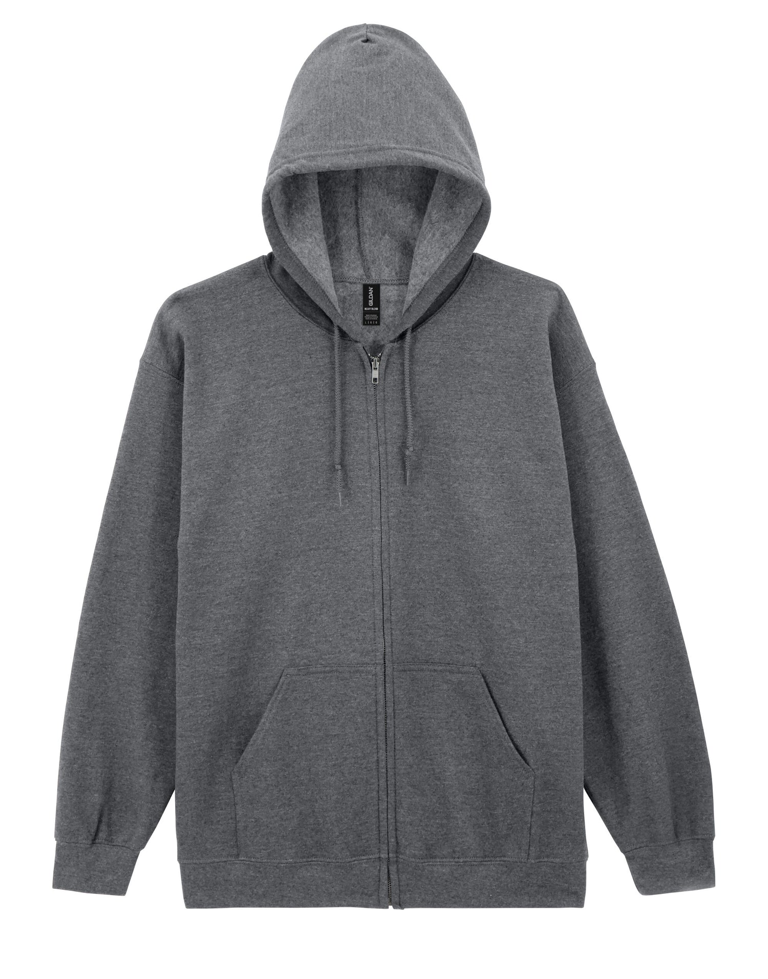 Gildan Heavy Blend Adult Zip Hood Sweat - Graphite Heather - 18600 - Graphite Heather - Customisable Sweatshirts And Hoodies