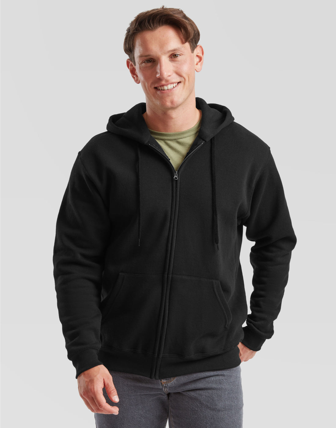 Fruit of the Loom Mens Classic Hooded Sweat Jacket 62062 - - Customisable Jackets