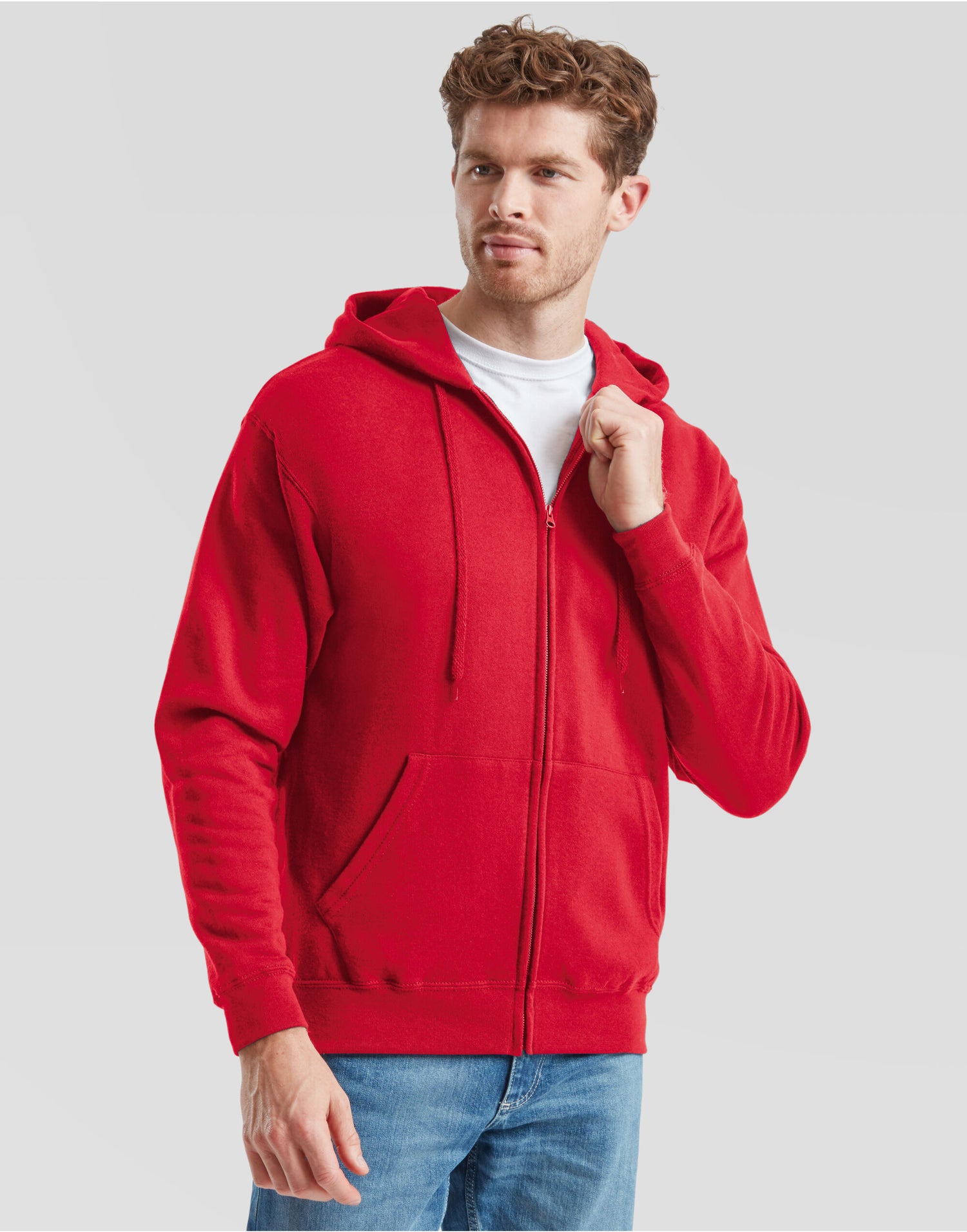 Fruit of the Loom Mens Classic Hooded Sweat Jacket 62062 - - Customisable Jackets