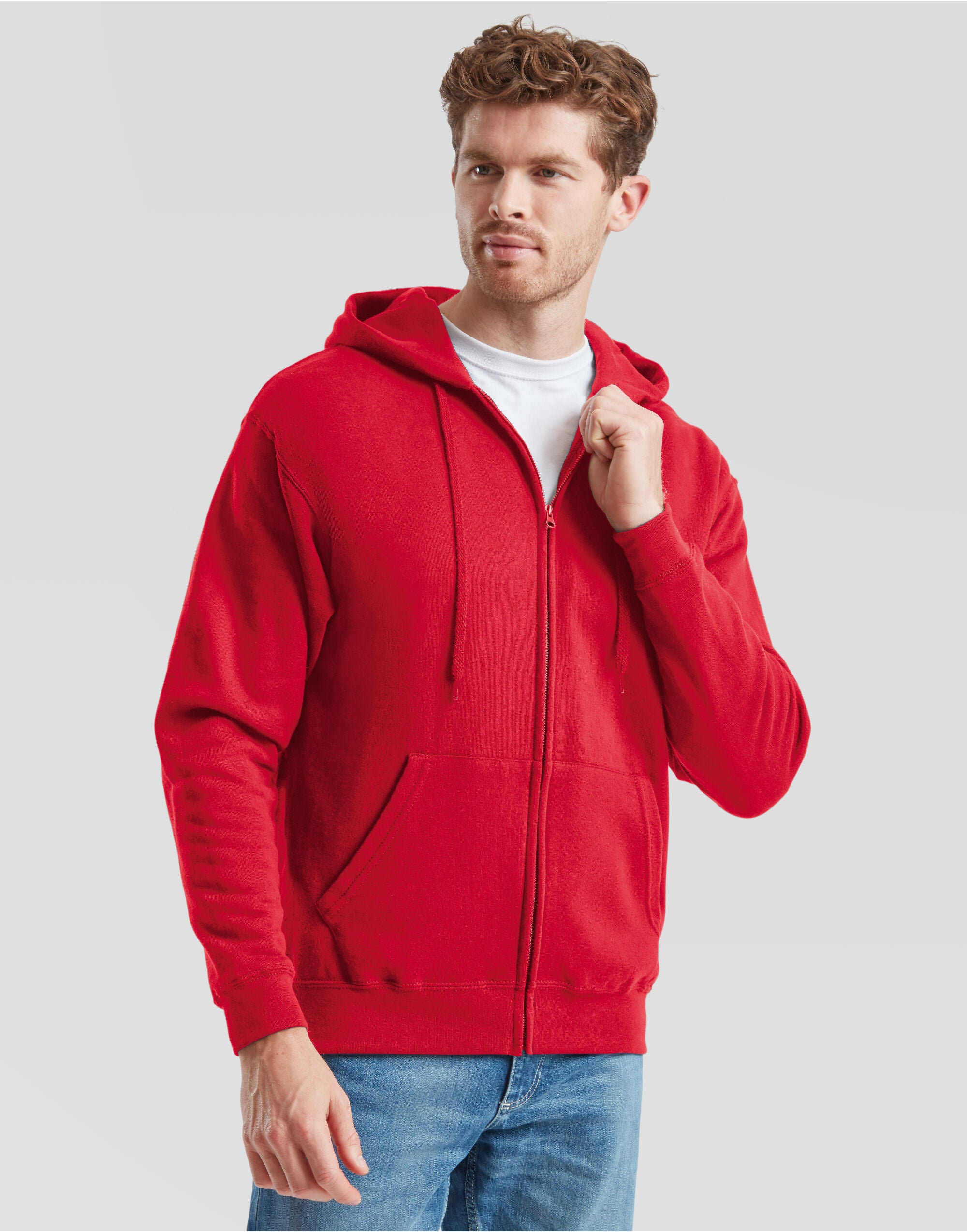 Fruit of the Loom Mens Classic Hooded Sweat Jacket 62062 - - Customisable Jackets