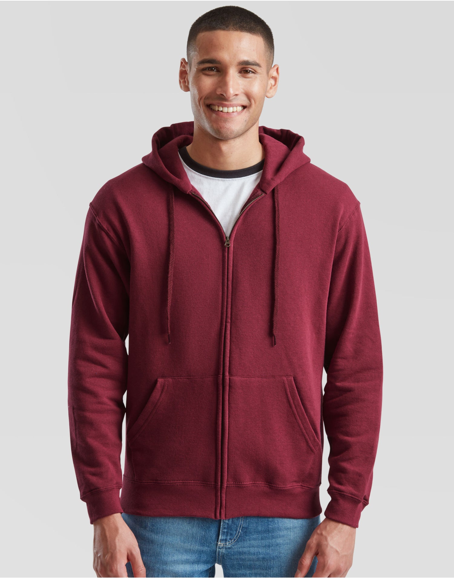 Fruit of the Loom Mens Classic Hooded Sweat Jacket 62062 - - Customisable Jackets