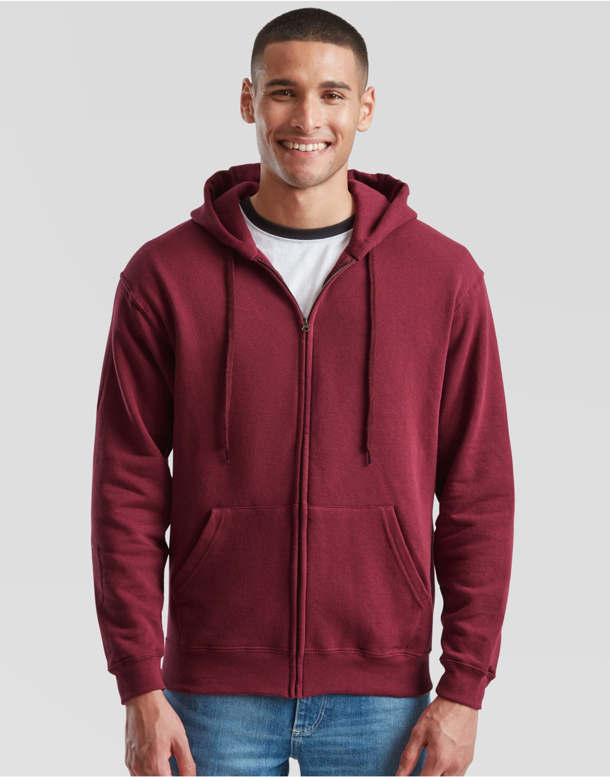 Fruit of the Loom Mens Classic Hooded Sweat Jacket 62062 - - Customisable Jackets