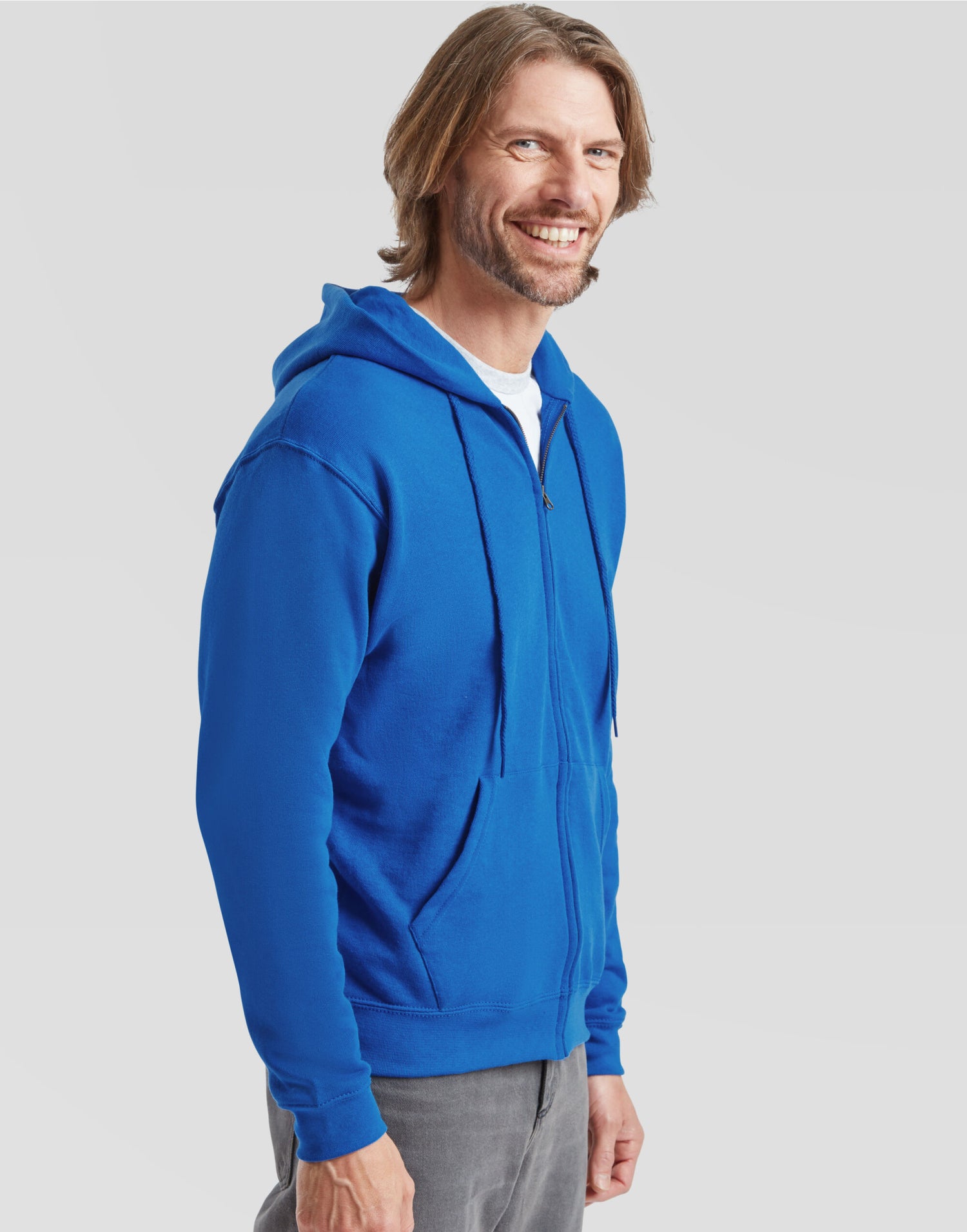 Fruit of the Loom Mens Classic Hooded Sweat Jacket 62062 - - Customisable Jackets