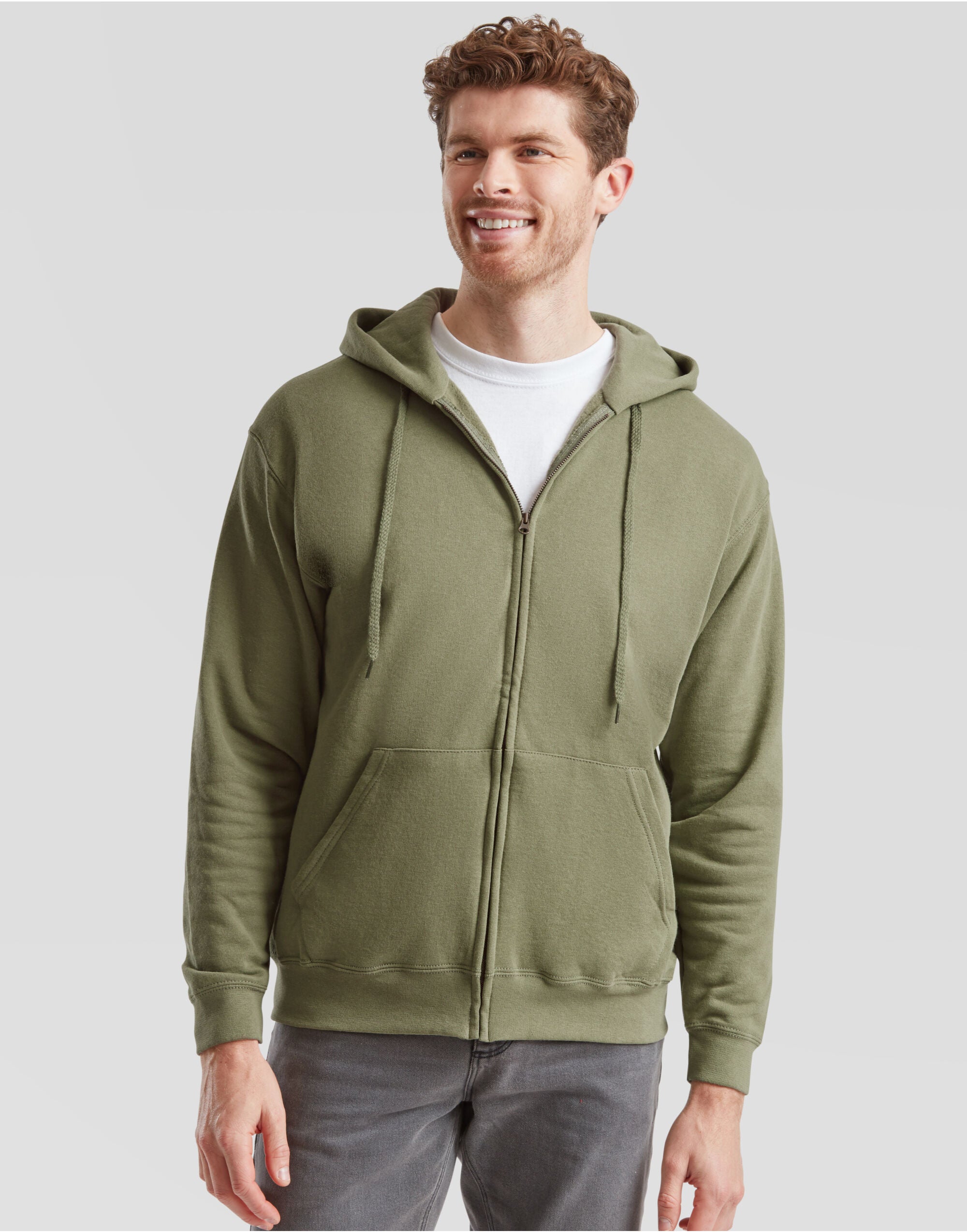 Fruit of the Loom Mens Classic Hooded Sweat Jacket 62062 - - Customisable Jackets
