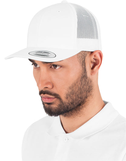 Flexfit By Yupoong Flexfit Retro Trucker Cap 6606 - White O S - Customisable Caps