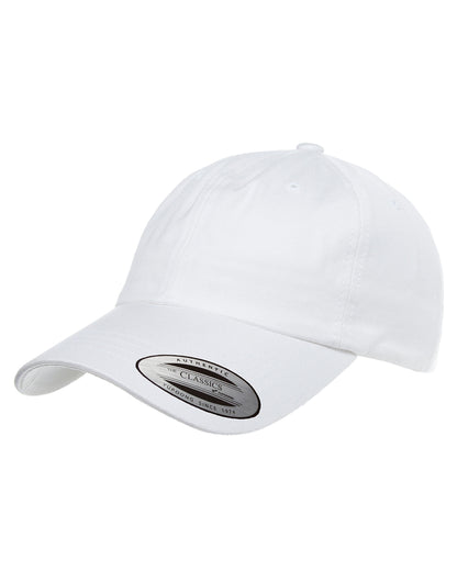 Flexfit Low Profile Cotton Twill Cap 6245cm - White O S - Customisable Caps