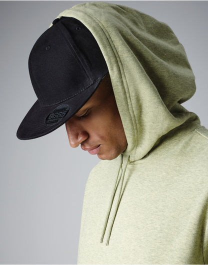 Beechfield Pro-Stretch Flat Peak Cap B665 - Black O S - Customisable Caps