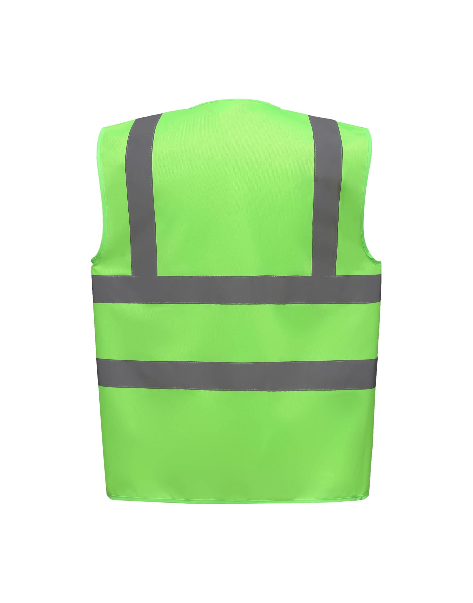 YOKO Enhanced Visibility Waistcoat HVW100EV - Lime - Customisable Hi-Vis Vest